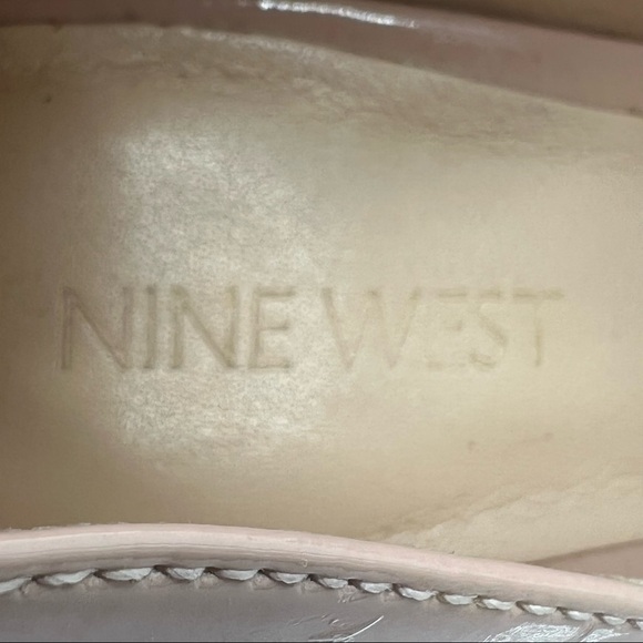 Nine West Nyessa Pale Pink Patent Synthetic Monk Strap Loafers Size 7 Women's - Picture 2 of 9